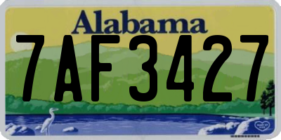 AL license plate 7AF3427