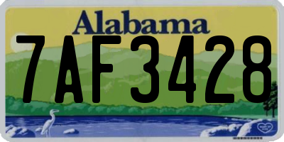 AL license plate 7AF3428