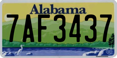 AL license plate 7AF3437