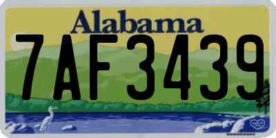 AL license plate 7AF3439