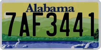 AL license plate 7AF3441