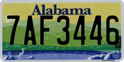 AL license plate 7AF3446