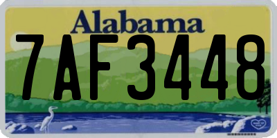 AL license plate 7AF3448