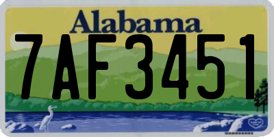 AL license plate 7AF3451