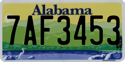 AL license plate 7AF3453