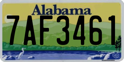 AL license plate 7AF3461