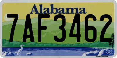 AL license plate 7AF3462