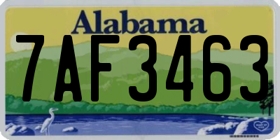 AL license plate 7AF3463