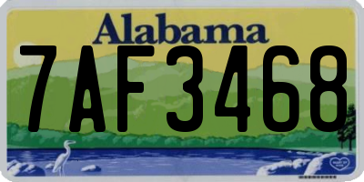 AL license plate 7AF3468