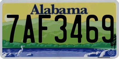 AL license plate 7AF3469