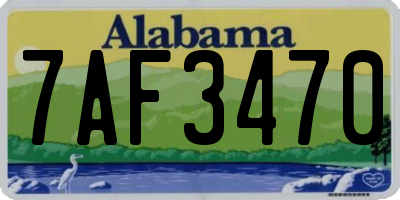 AL license plate 7AF3470
