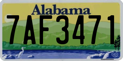 AL license plate 7AF3471