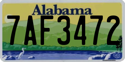 AL license plate 7AF3472