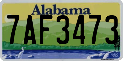 AL license plate 7AF3473