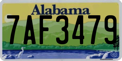 AL license plate 7AF3479