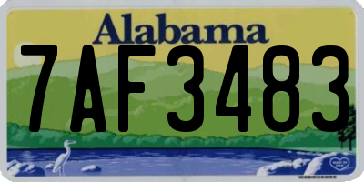 AL license plate 7AF3483