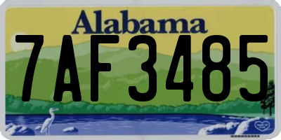 AL license plate 7AF3485
