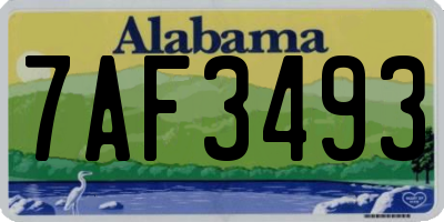 AL license plate 7AF3493