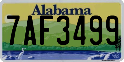 AL license plate 7AF3499