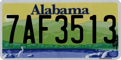 AL license plate 7AF3513