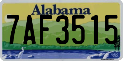 AL license plate 7AF3515