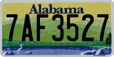 AL license plate 7AF3527