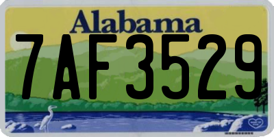 AL license plate 7AF3529