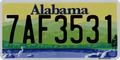 AL license plate 7AF3531
