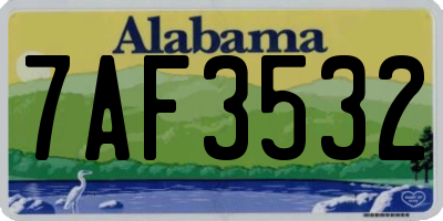 AL license plate 7AF3532