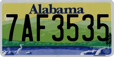 AL license plate 7AF3535