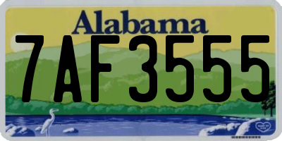 AL license plate 7AF3555