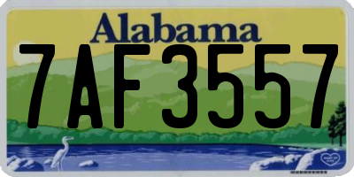 AL license plate 7AF3557