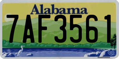 AL license plate 7AF3561