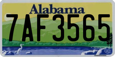 AL license plate 7AF3565