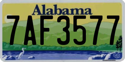 AL license plate 7AF3577