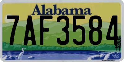 AL license plate 7AF3584