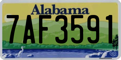 AL license plate 7AF3591