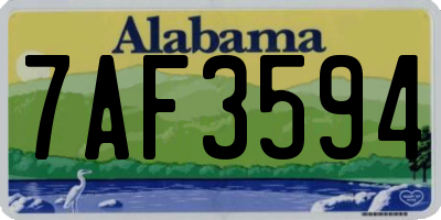 AL license plate 7AF3594