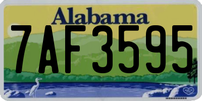 AL license plate 7AF3595