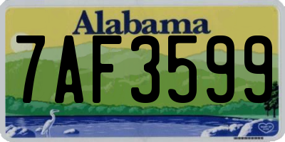 AL license plate 7AF3599