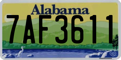 AL license plate 7AF3611