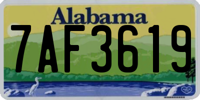AL license plate 7AF3619