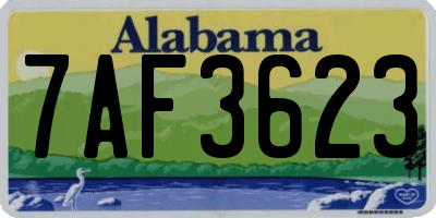 AL license plate 7AF3623