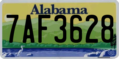 AL license plate 7AF3628