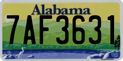 AL license plate 7AF3631