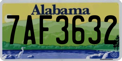 AL license plate 7AF3632