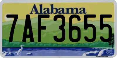 AL license plate 7AF3655