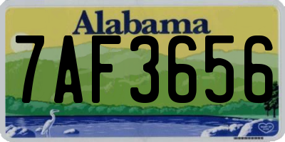 AL license plate 7AF3656
