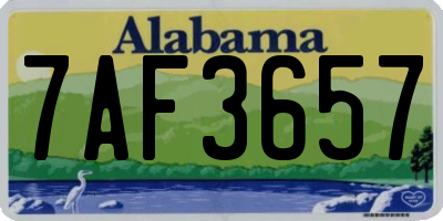 AL license plate 7AF3657