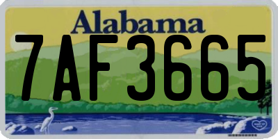 AL license plate 7AF3665